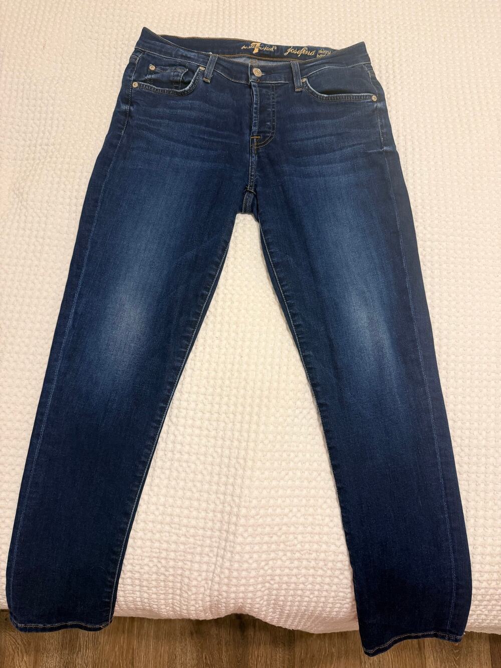 7 For All Mankind Josefina Skinny Boyfriend Jeans Size 27